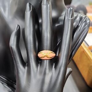 VINTAGE AVON GOLD and PINK RING